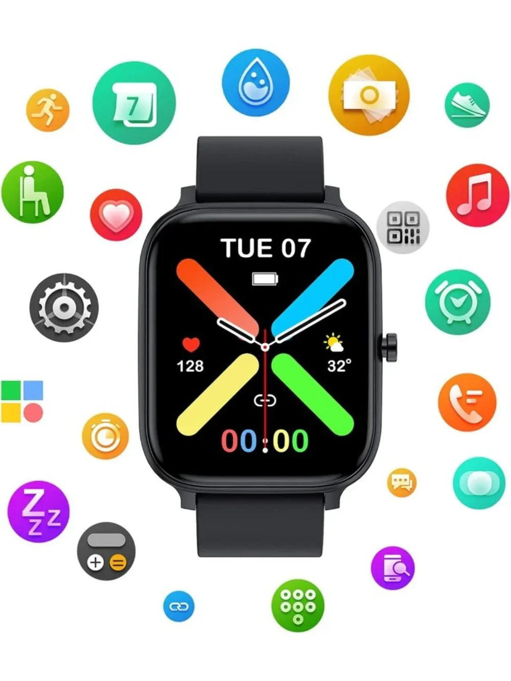 Stylish Smart Watch for Men & Women - 1.69